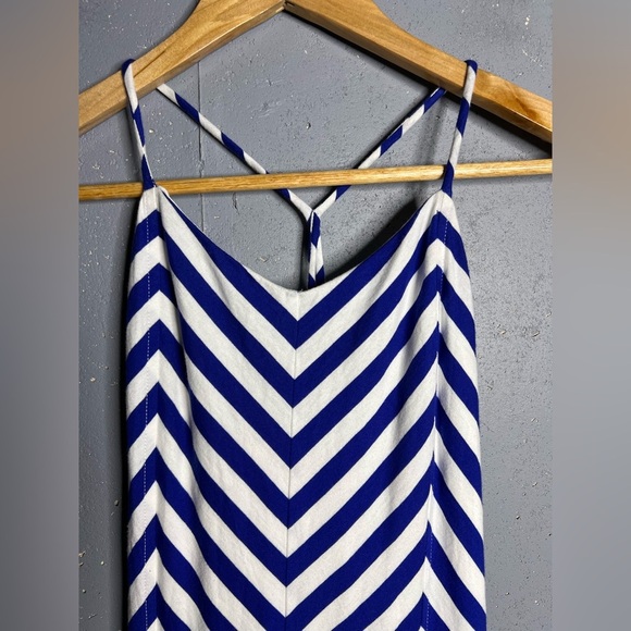Polo by Ralph Lauren NWT Blue Label Girl’s Chevron Stripe Maxi Dress. Sz 12/14 - Picture 3 of 6